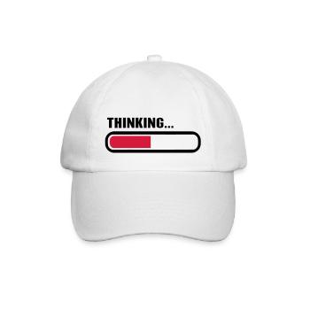 Thinking loading - Baseball Cap - white/white - Front