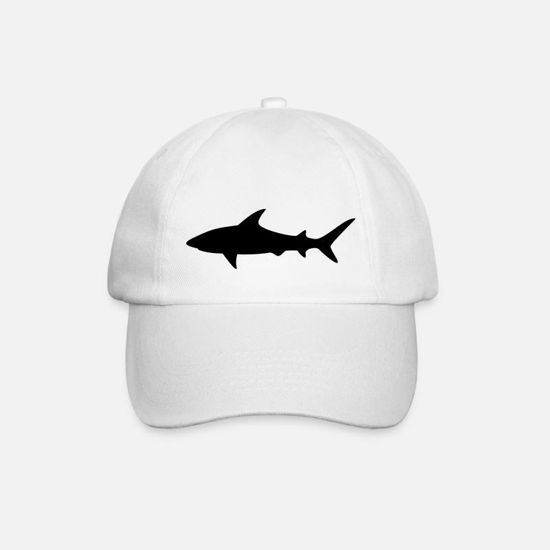 Hai - Baseballkappe - Weiß/Weiß