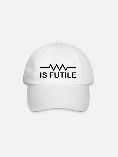 Resistance is Futile - Baseball Cap - white/white