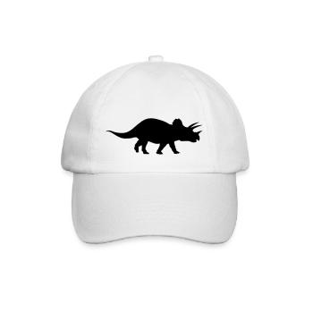 Triceratops - Baseballkappe - Weiß/Weiß - Vorne
