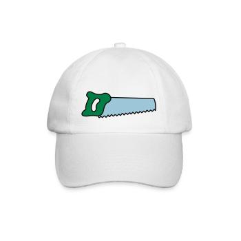 säge - Baseballkappe - Weiß/Weiß - Vorne