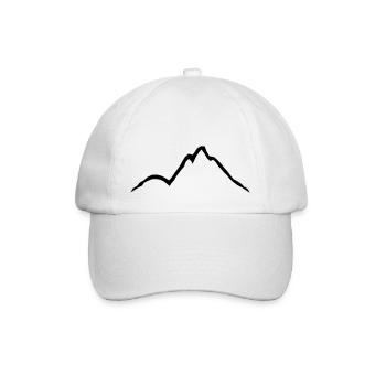Conception de lignes de belles montagnes - Casquette classique - blanc/blanc - Devant