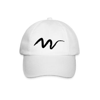 Cool curves brushstroke graffiti line - Baseball Cap - white/white - Front
