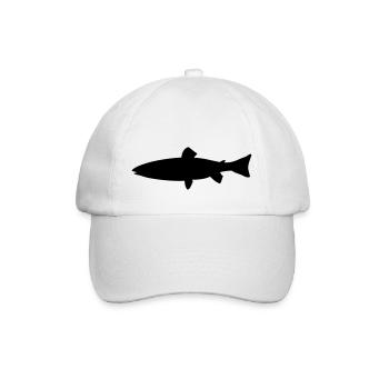 Meerforelle - Fisch - Fish - Baseballkappe - Weiß/Weiß - Vorne