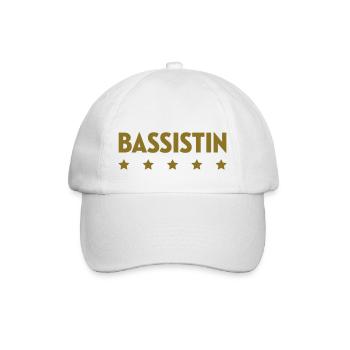Bassist Bassistin Bassgitarre Gitarre Bass Musik - Baseballkappe - Weiß/Weiß - Vorne