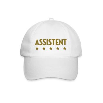 Assistent - Assistentin - Mitarbeiter - Chef - Baseballkappe - Weiß/Weiß - Vorne