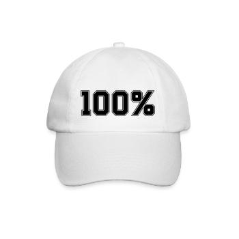 100 - Baseballkappe - Weiß/Weiß - Vorne