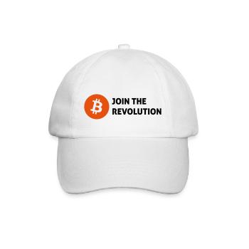 bitcoin - Baseball Cap - white/white - Front