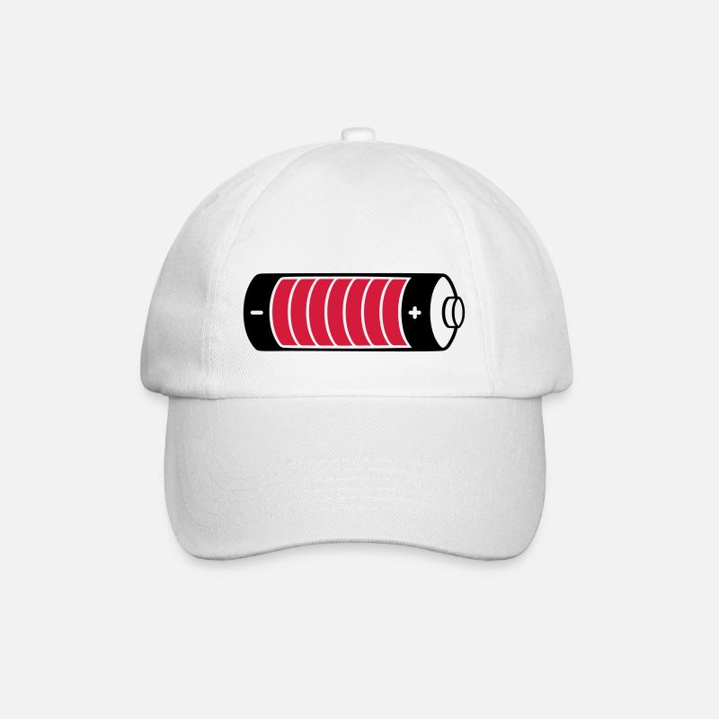 Ladebalken Batterie Clipart - Baseballkappe - Weiß/Weiß