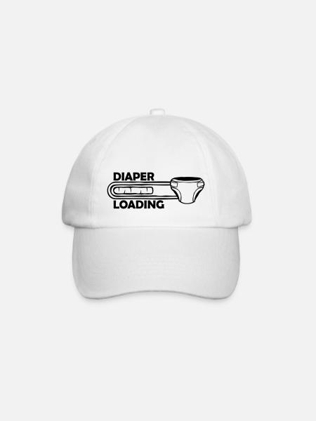 Windel Diaper Loading - Baseballkappe - Weiß/Weiß