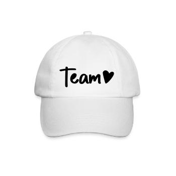 une équipe avec cœur - Casquette classique - blanc/blanc - Devant