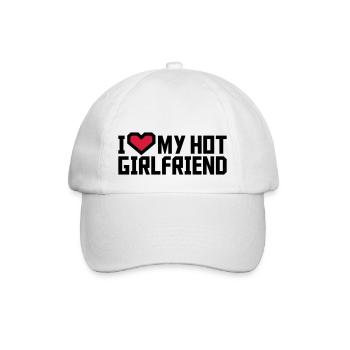 J’aime ma petite amie - Casquette classique - blanc/blanc - Devant