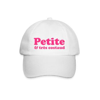 Fille petite et costaud humour - Casquette classique - blanc/blanc - Devant
