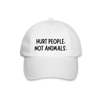 BLESSER DES PERSONNES, PAS DES ANIMAUX - Casquette classique - blanc/blanc - Devant