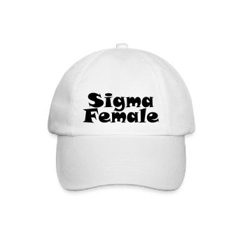 Sigma Female - Schriftzug - Baseballkappe - Weiß/Weiß - Vorne