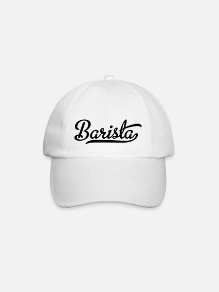 barista - Baseballkappe - Weiß/Weiß