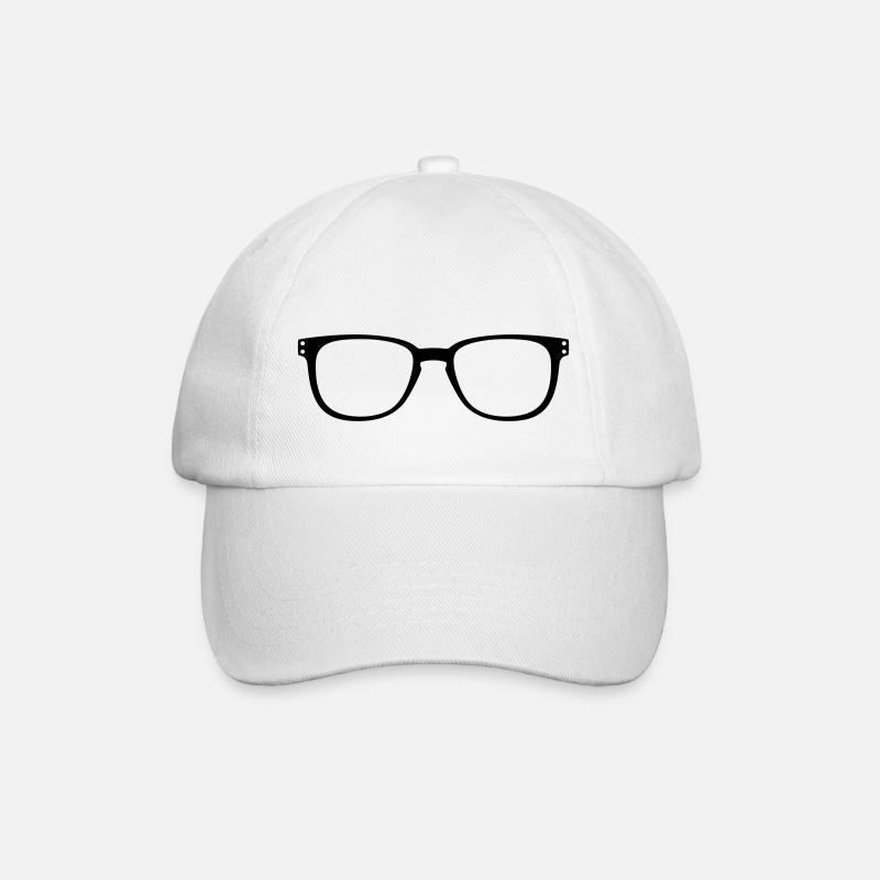 Brille - Baseballkappe - Weiß/Weiß