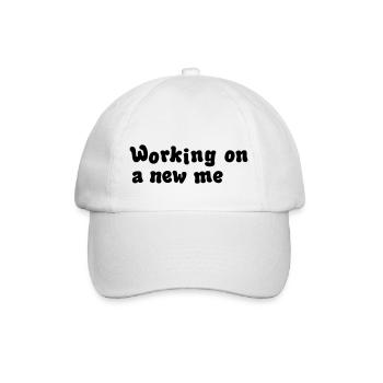 working on a new me illustration - Baseball Cap - white/white - Front