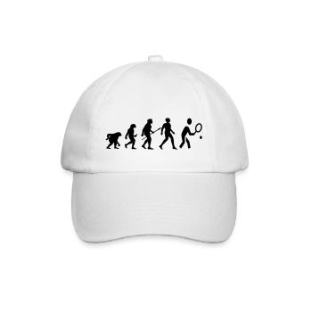 Cooles „Evolution Tennis Shirt“ Design - Baseballkappe - Weiß/Weiß - Vorne