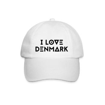 I LOVE DENMARK - Baseball Cap - white/white - Front