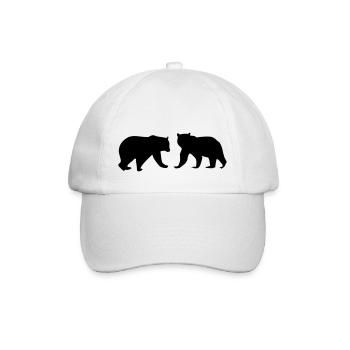 Silhouette d’ours - Casquette classique - blanc/blanc - Devant