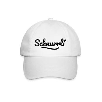 Schnurrli Schrift Herz - Baseballkappe - Weiß/Weiß - Vorne