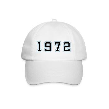 1972 Jahr Geburtstag - Baseballkappe - Weiß/Weiß - Vorne