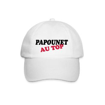 PAPUUNET AN DER SPITZE - Baseballkappe - Weiß/Weiß - Vorne