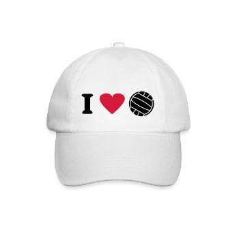 I love volleyball - Baseball Cap - white/white - Front