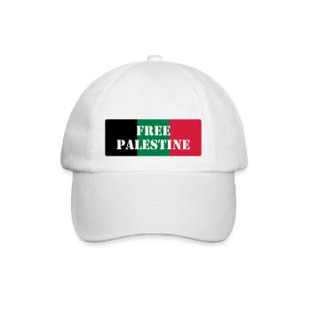 Free Palestine - Baseball Cap - white/white - Front