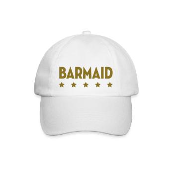 Barkeeper Barmaid Bartender Barman Barmann Bar - Baseballkappe - Weiß/Weiß - Vorne