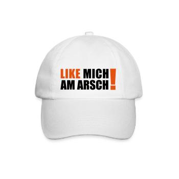 like mich am Arsch - Baseballkappe - Weiß/Weiß - Vorne