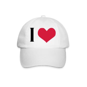 I LOVE - Casquette classique - blanc/blanc - Devant