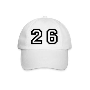 Nombre - 26 - vingt-six - Casquette classique - blanc/blanc - Devant