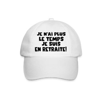je n'ai plus le temps - Casquette classique - blanc/blanc - Devant