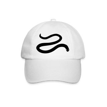 lizard reptile snake worm gekko poison - Baseball Cap - white/white - Front