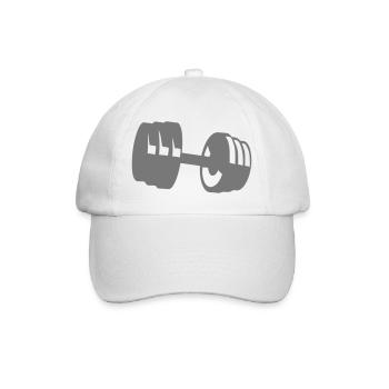 poids haltere cross musculation fitness body 50504 - Casquette classique - blanc/blanc - Devant