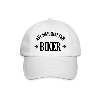 Biker Bikerin Motorradfahrer Motorrad Radfahrer - Baseballkappe - Weiß/Weiß - Vorne