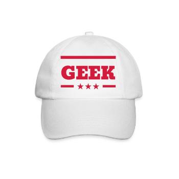 Geek Game Gaming Nerd Gamer Computer Joueur - Baseball Cap - white/white - Front