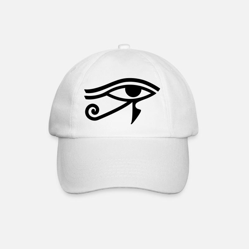 Œil de Horus Hiéroglyphe égyptien - Casquette classique - blanc/blanc