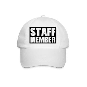 Staff Members - Baseball Cap - white/white - Front