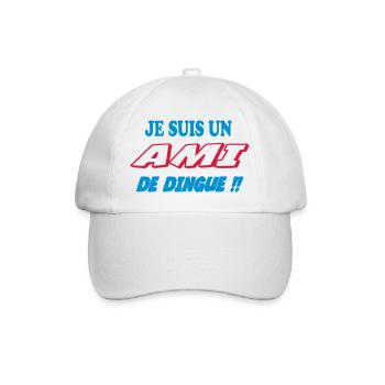 JE SUIS UN AMI de dingue !!! - Casquette classique - blanc/blanc - Devant