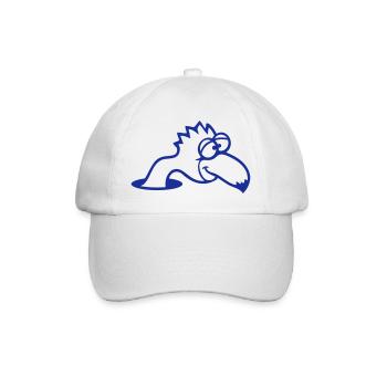 Bird Bottom Hole Funny Goofy Silly Confused Fun - Baseball Cap - white/white - Front