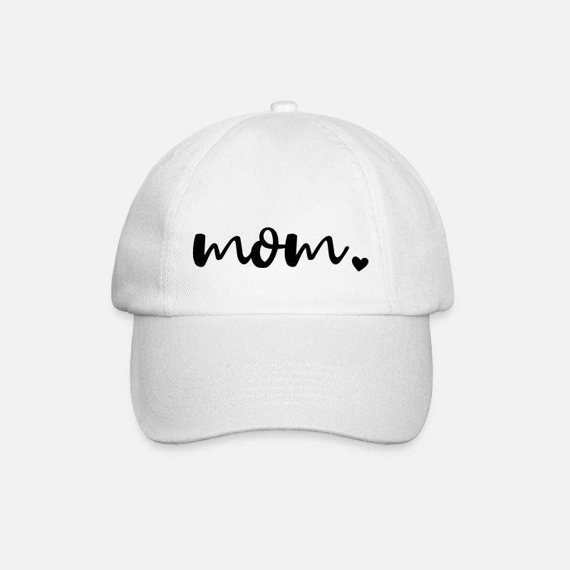 mom - Baseball Cap - white/white