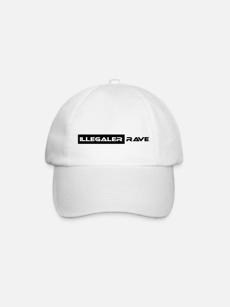 Illegaler Rave - Baseballkappe - Weiß/Weiß