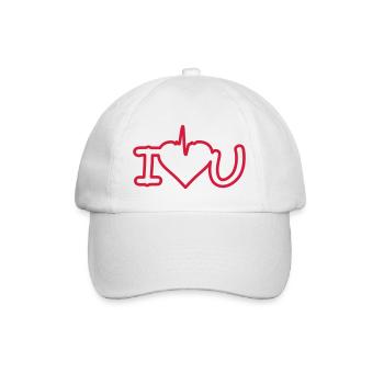 i love you - Baseballkappe - Weiß/Weiß - Vorne