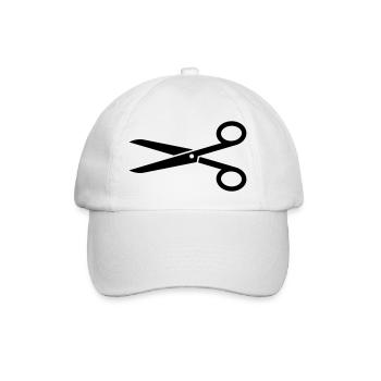 Schere - Baseballkappe - Weiß/Weiß - Vorne