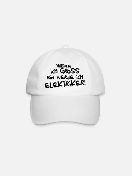 Ich werde Elektriker - Baseballkappe - Weiß/Weiß