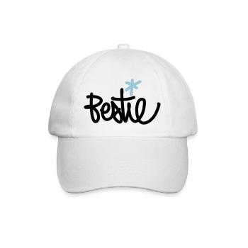 Bestie - Beste Freundin - Baseballkappe - Weiß/Weiß - Vorne