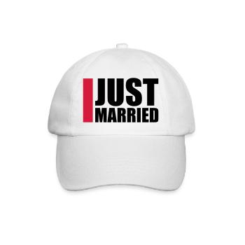 Just Married Logo-Design - Baseball Cap - white/white - Front